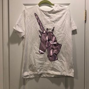 Metalic unicorn tee
